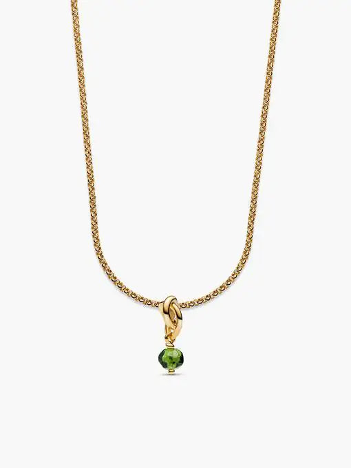 14k Gold Plated August Birthstone Necklace Set