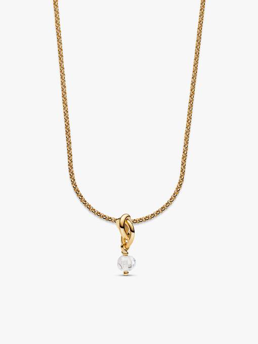 14k Gold Plated April Birthstone Necklace Set
