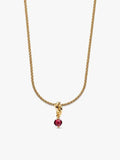14k Gold Plated January Birthstone Necklace Set