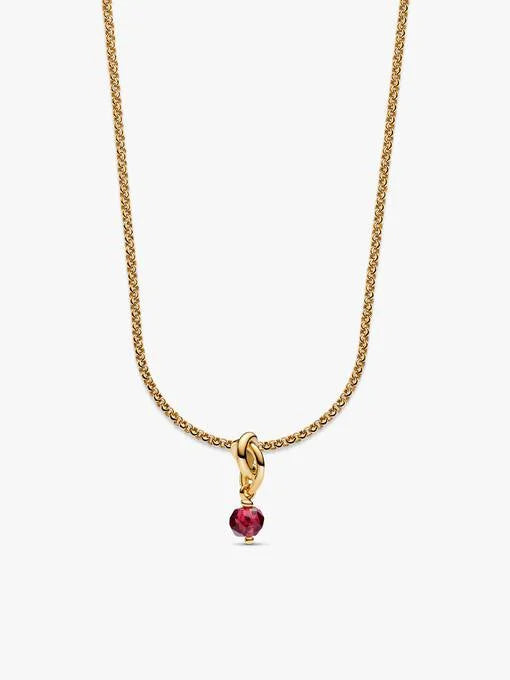 14k Gold Plated January Birthstone Necklace Set