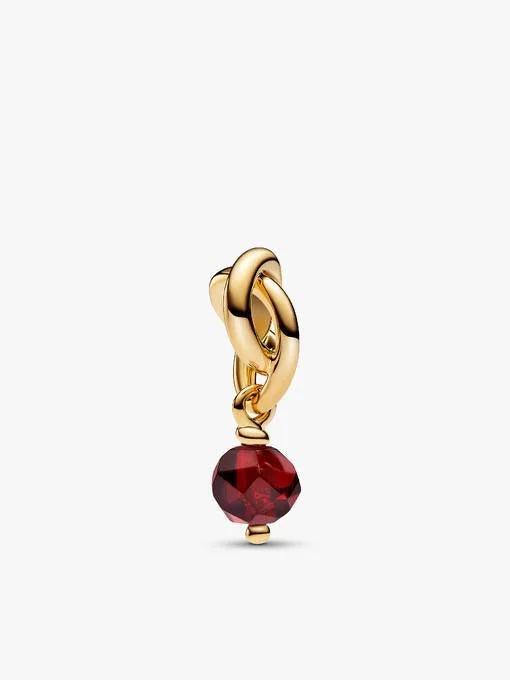 14k Gold Plated January Birthstone Necklace Set